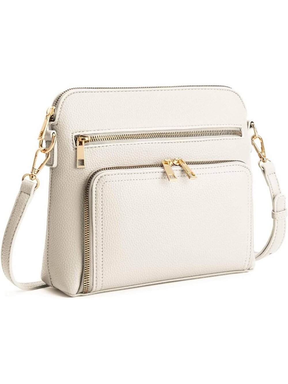 Women's White Vegan Leather Small Crossbody Shoulder Purses with RFID Wallet